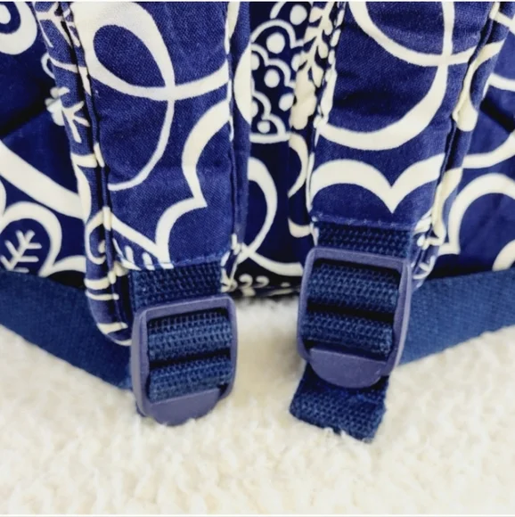 VERA BRADLEY Navy Blue Twirly Birds Backpack - Picture 5 of 16